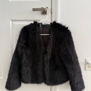 Black Faux Fur Jacket